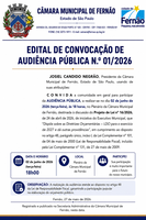 📢 Câmara Municipal convida população para Audiência Pública da LDO 2027