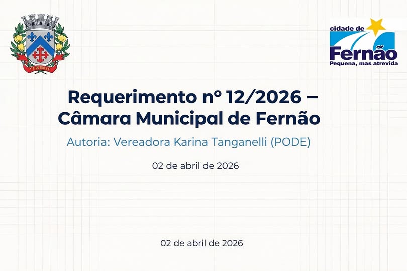 Câmara Municipal de Fernão aprova requerimento voltado à saúde pública.