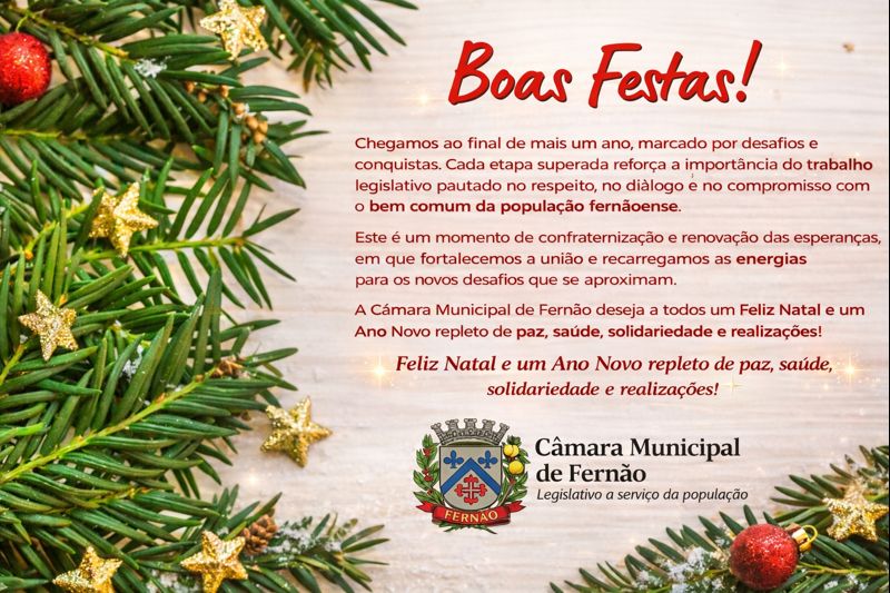 Mensagem de boas festas!