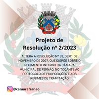Projeto de Resolução nº 2 de 2023