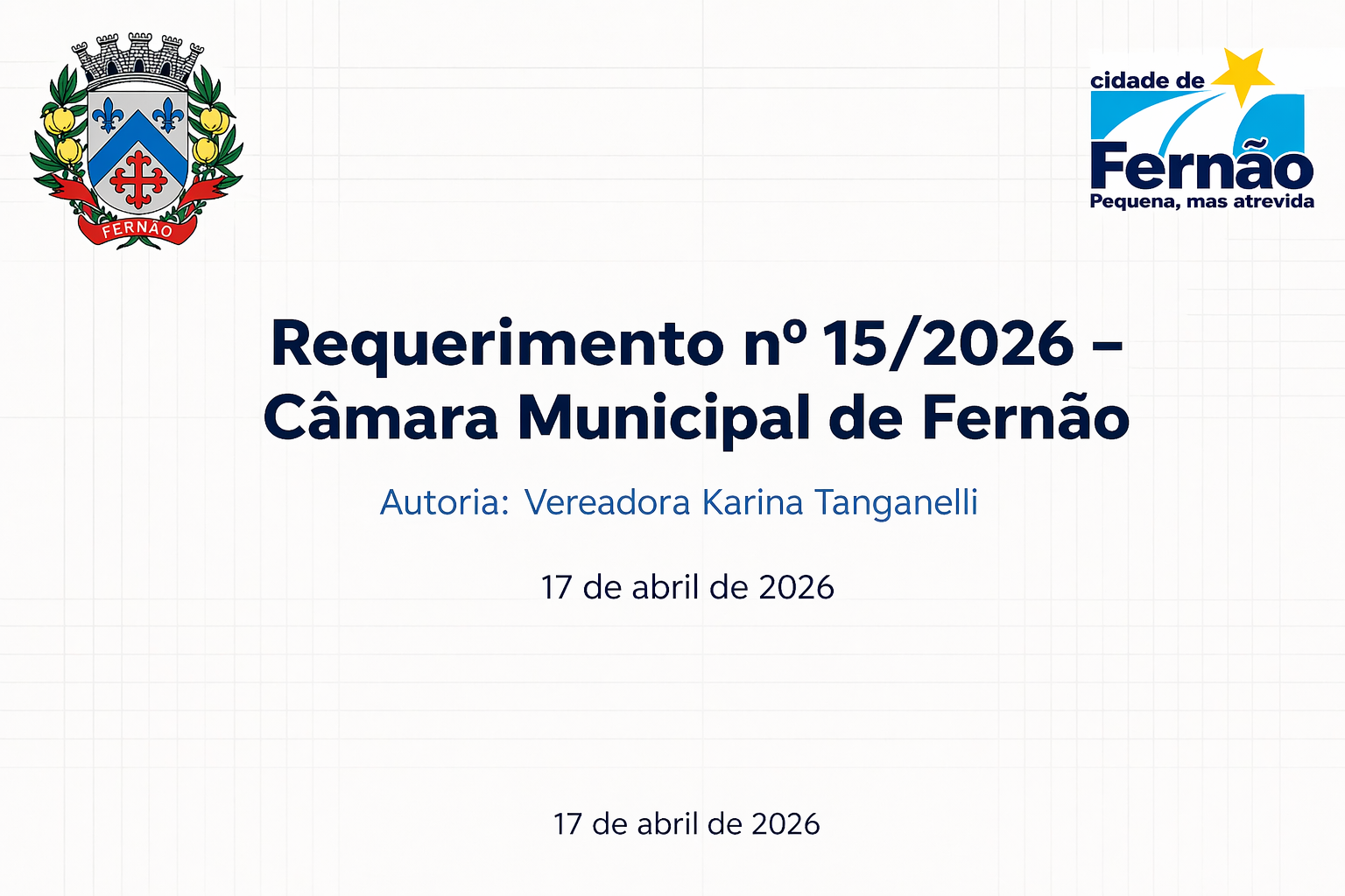 Vereadora apresenta Requerimento nº 15/2026 em defesa da transparência na saúde pública
